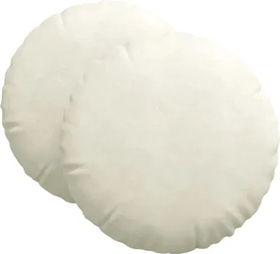 Image de vidaXL Coussins d'assise, lot de 2, crème, Ø 80 x 29 cm, velours