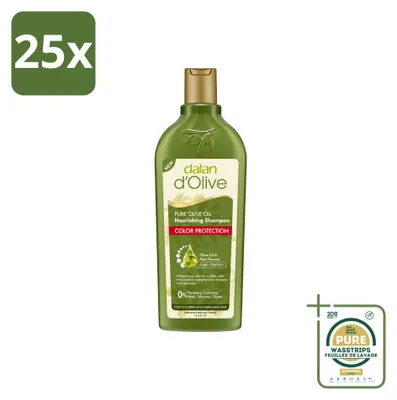 Produktbild von 25 x Dalan d'Olive Shampoo Farbschutz für geschädigtes Haar 400 ml - Vorratspackung - 25 Stücke