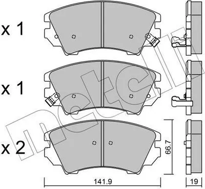 Produktbild von METELLI Bremsbeläge Satz Vorne Bremsklötze für OPEL INSIGNIA Caravan 22-0842-0