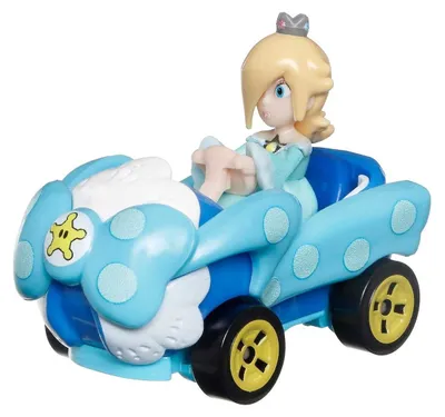 Immagine prodotto di Mattel GBG25; HDB32 - Hot Wheels Mario Kart 1:64 Die-Cast Rosalina Birthday Girl