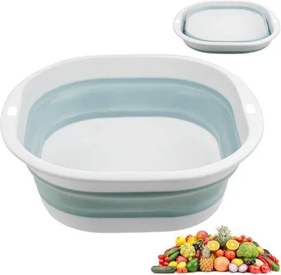 Produktbild von Famanu Faltbare Spülwanne 5L - Multifunktionale Silikon-Waschtisch für Küche, Reisen, Camping