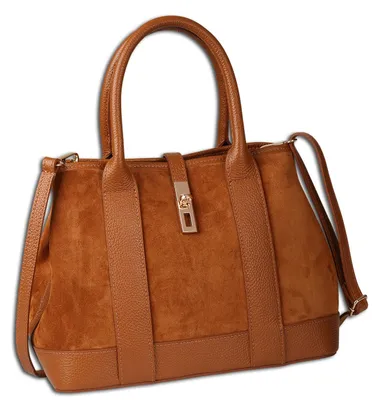 Produktbild von Toscanto tan, hellbraunfarbene Schultertasche groß 36x27cmx16cm OTT186SC5