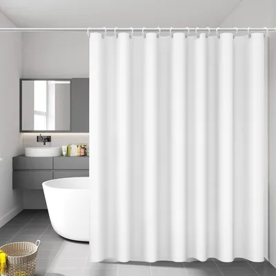 Produktbild von Badezimmervorhang Basic Weiß 140 x 180 cm
