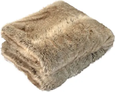 Produktbild von Kinzler Wohndecke Fellimitat Wolf 150 x 200 cm, Farbe Braun