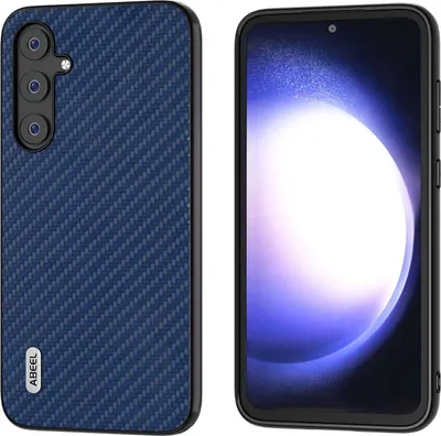 Produktbild von Für Samsung Galaxy S23 FE ABEEL Carbon Textur Schutz Hülle Case Cover Dunkelblau