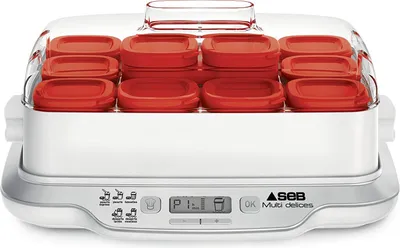 Produktbild von Seb Joghurtbereiter 12 Töpfe rot 5 automatische Programme innovativ