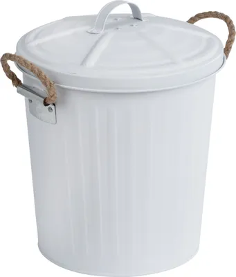 Zdjęcie produktu dla WENKO kosz na kosmetyki 6 L kosz na śmieci GARA Biały RETRO łazienka kuchnia WC