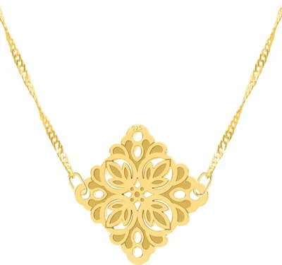 Produktbild von Zarter Goldkette mit Filigranem Element, Silber 925