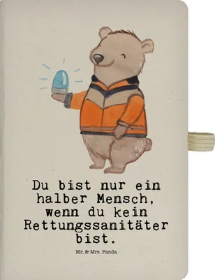 Produktbild von Mr. & Mrs. Panda notizbuch Rettungssanitäter Herz - Transparent - Geschenk, Tagebuch, Kladde, Skizzenheft, Journal, Adressbuch