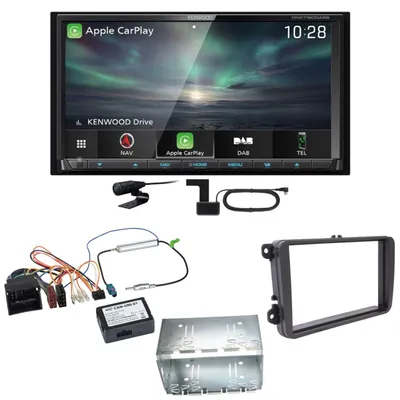 Produktbild von Kenwood DNX-7190DABS Android Auto Carplay DAB+ Einbauset für T6 Sharan 2 Beetle