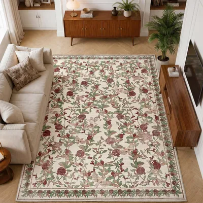 Immagine prodotto di Tappeto vintage, 200 x 280 cm, lavabile in lavatrice