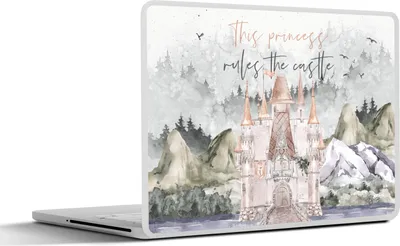 Produktbild von MuchoWow® Laptop Aufkleber Sticker Cover Zitate - Diese Prinzessin regiert das Schloss - Sprichwörter - Kinder - Baby - Jungen 32.5x23.5 cm - Sticker für Laptop - Selbstklebend