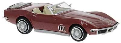 Image de Modèle réduit de la Chevrolet Corvette C3, couleur rouge foncé, année 1967.