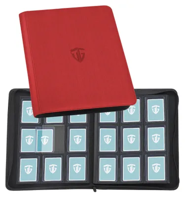 Image de Solidchoice - Album de cartes à collectionner de type "toploader" pour 216 cartes (rouge)
