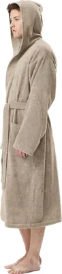 Produktbild von Arus Bademantel Pacific für Herren, wadenlang, Farbe:Sand, Größe:XXL