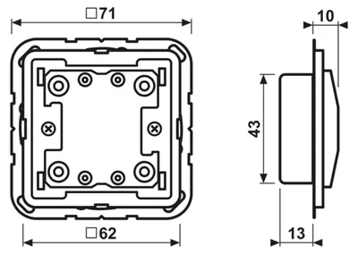 Image de Jung Bouton-poussoir KNX extension simple LSCD10911TE (LSCD10911TE)