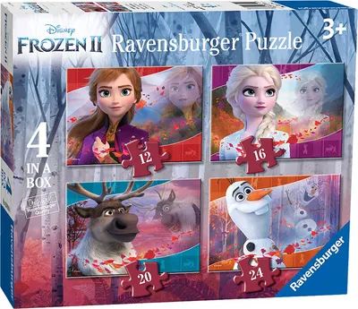 Immagine prodotto di scatola puzzle 4 in 1 per bambini | Disney Frozen II Regina dei Ghiacci | Ravensburger