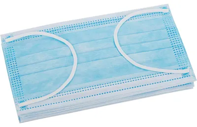 Produktbild von Megadent Deflogrip OP-Mundschutz mit Gummibändern, 10 St. Mundschutz