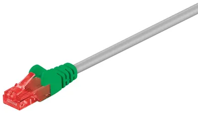 Obrázok produktu pre goobay krížený prepojovací kábel Cat 6 U/UTP zelená/sivá 2 m