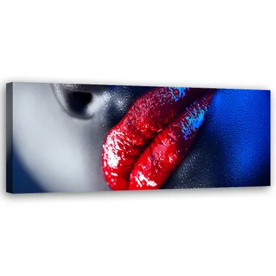 Produktbild von Leinwandbild Roter Lippenstift 150x50 Feeby Bunt bild für die wand bereit zum aufhängen