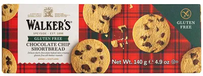 Image de Sablés aux pépites de chocolat au beurre pur Walkers sans gluten 140g