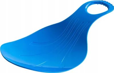 Image de Luge pour enfants - Popo-Rutscher Assiette de glisse - Plastique robuste - Pour la neige - Bleu