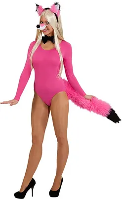 Immagine prodotto di Volpe - Set rosa - nero coda cerchietto naso papillon