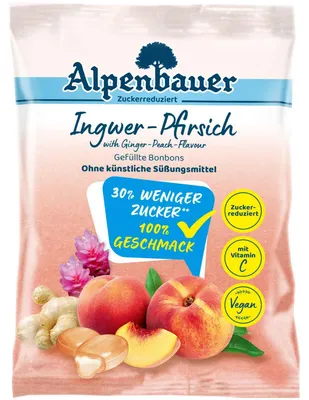 Produktbild von Alpenbauer Zuckerreduziert Ingwer-Pfirsich 60g