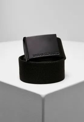 Produktbild von Urban Classics TB4037 | Coloured Buckle Canvas Belt S/M bis L/XL - Farbe: Black - Größe: S/M