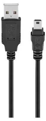 Immagine prodotto di goobay Cavo USB 2.0 Hi-Speed da spina A a mini spina B a 5 pin nero 5 m