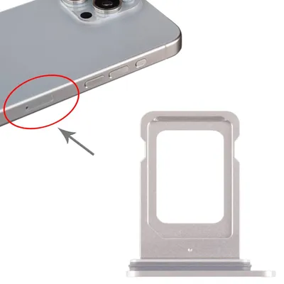 Produktbild von SIM + SIM Card Tray für Apple iPhone 15 Pro Ersatzteil Weiß