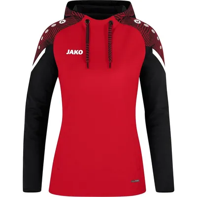 Produktbild von Jako Performance Kapuzensweat Damen - Rot / Schwarz