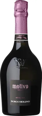 A bottle of Borgo Molino Motivo Rosé extra dry Venetien NV Spumante.