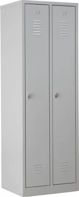 Produktbild von Gürkan Spind lichtgrau 103491, 2 Schließfächer 60,0 x 50,0 x 180,0 cm