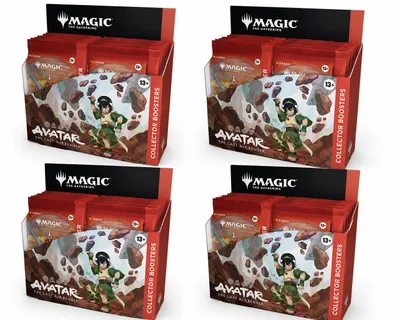 Produktbild von 4x Magic the Gathering Avatar: The Last Airbender Collector Booster Box Englisch – Offizielles MTG + Heartforcards Versandschutz, KI-generiertes Bild