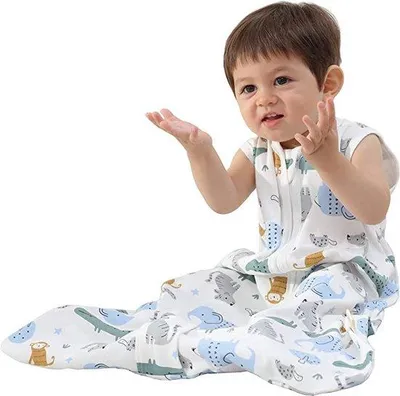 Image de Sac de couchage pour bébé Famanu - 100% coton, pour les bébés de 6 à 12 mois