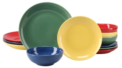 Obrázok produktu pre CreaTable, 25284, Joy Bunt, súprava tanierov (12 kusov), kamenina