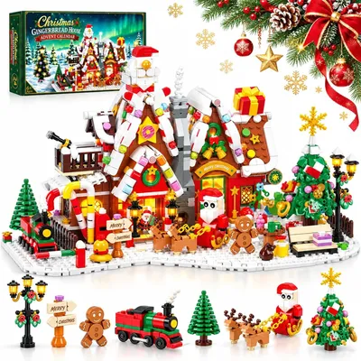 Productafbeelding van Adventskalender 2026 peperkoekhuis klembouwstenen set