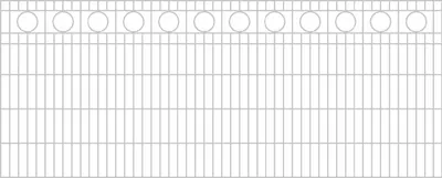 Produktbild von Schmuckzaun Rom - Ausführung: verzinkt, Höhe: 103 cm, Länge: 251 cm