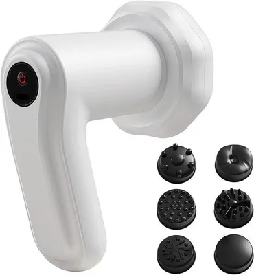 Productafbeelding van Cellulitis Massager - Massageapparaat Lipoedeem - Huidverbetering Lichaam - 6 Massagekoppen - 8 x 14 x 14 cm - Wit