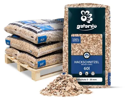 Produktbild von Galamio Holzhackschnitzel Fallschutz 60l x 12 Sack 720l 12er Palette