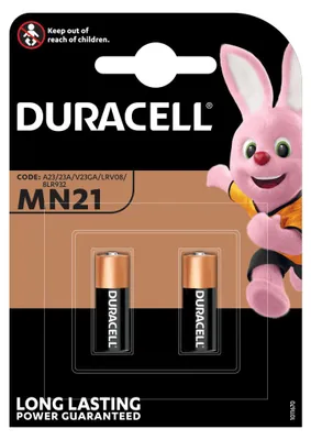 Image de Piles alcalines Duracell MN21 12 V - Blister de 2