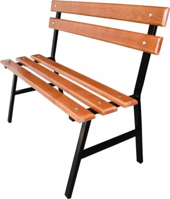 Produktbild von Hölzerner Gartenbank mit Rückenlehne 81x36x80cm Sitzbank Parkbank Stahl; Antike Farbe