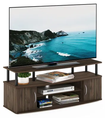 TV-Ständer bis 50 Zoll, 2 Fächer, braun, 40,31 x 119,9 x 49,61 cm