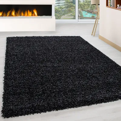 Obrázek produktu pro Koberec s vysokým vlasem do obývacího pokoje s dlouhým vlasem Kusový koberec s jednobarevným designem, načechraný, rozměr:160x230 cm