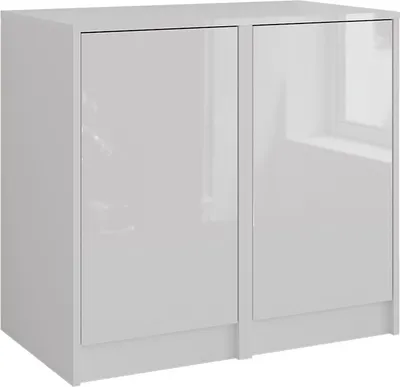 Produktbild von Kommode Vicco Sherry Weiß/Weiß Hochglanz 80.2 x 76 cm 2 Teile, Model 57722
