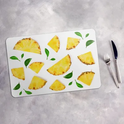 Produktbild von Tischset 4x45x30 cm Platzset Tischmatte Platzmatte Untersetzer - Weiße Früchte
