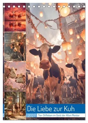Produktbild von Die Liebe zur Kuh (Tischkalender 2027 DIN A5 hoch), CALVENDO Monatskalender