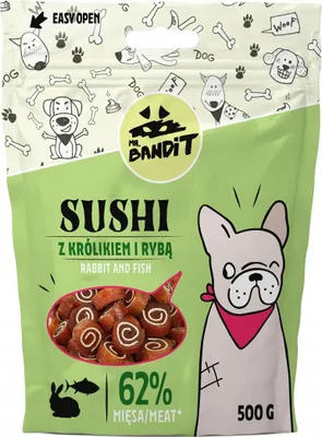 Zdjęcie produktu dla VetExpert Mr.Bandit przysmak SUSHI królik i ryba 500g