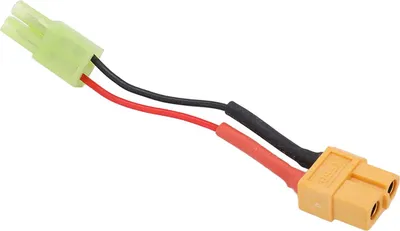 Imagen del producto de Cable adaptador de conector XT60 macho de 6 cm a conector Tamiya macho, para cargador de baterías LiPo de vehículos a control remoto
